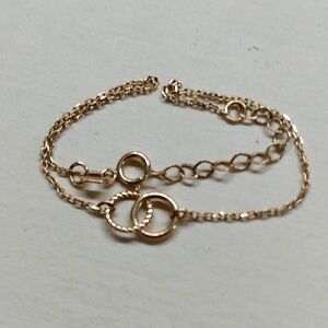 14k Yellow Gold Infinity Elegant Chain Bracelet